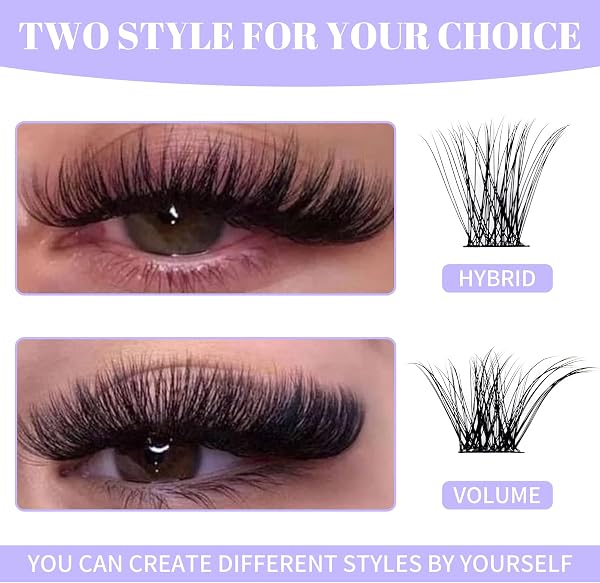 Cluster Extension Ciglia Ciuffetti D Curl 0.07mm C3+C9 Ciglia Cluster Lashes Mixed 12-16mm DIY Estensioni Delle Ciglia Cluster Individuali Naturale Volume Russo Ciglia Finte(C3+C9-D-MIX12-16) - 3