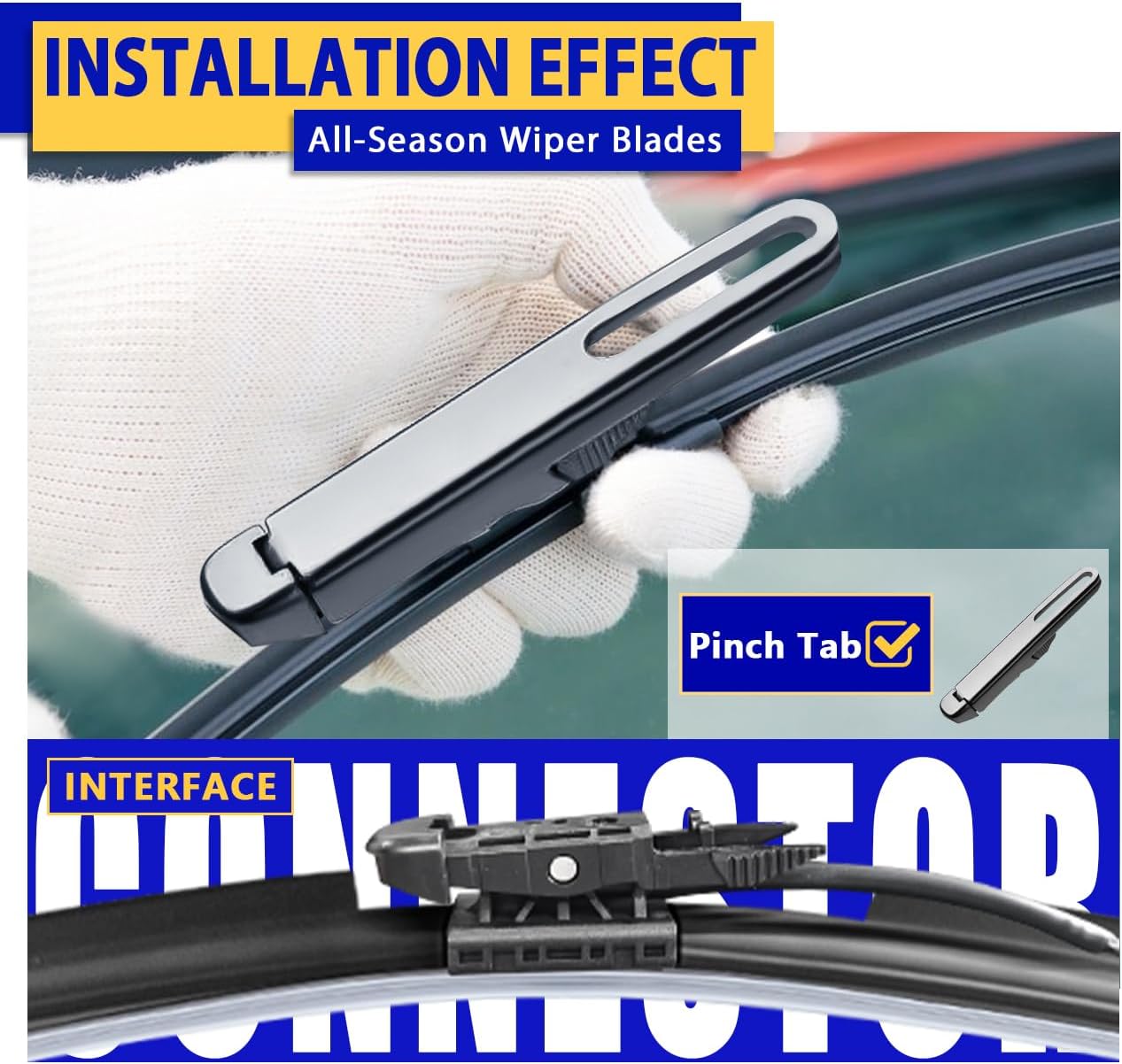 Wiper Blades for Tesla Model X, 28" + 18"(Pack of 2) Windshield Wipers with Integrated Washing, Automotive Replacement Front Windshield Wiper Blades for My Car, All-Seasons Applicable