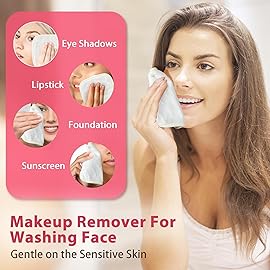 Makeup Remover Cloth, 6 x 6 Make Up Towels Reusable Face Cloth for Washing Face, Makeup Remover Pads Microfiber Face Washcloth with Mesh Bag, 12 Pack