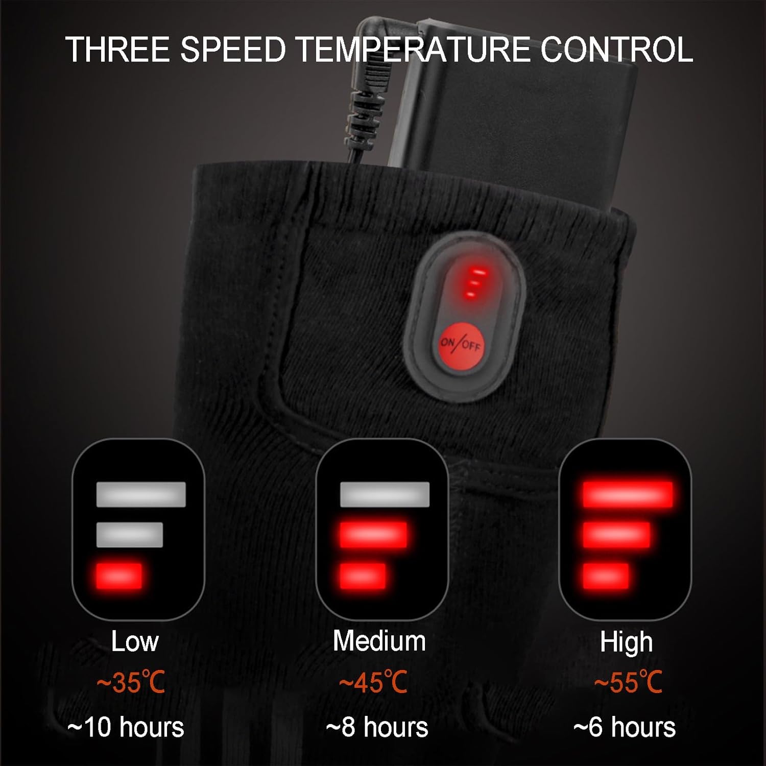 Heated Socks, Rechargeable Heated Socks, 3 Heating Levels,feet Warmers for Women, for Camping Fishing Skiing Skating Hiking Outdoor Work