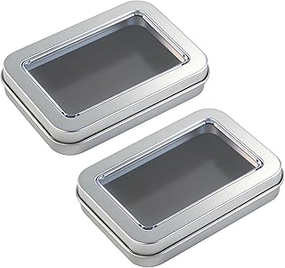 2Pcs Magnetic Needle Case with Transparent Lid, Holder Needles Pins Needlepoint Scissors Under 3.26inch/8.3cm, Magnet Storage Box for Sewing Craft Knitting Embroidery Organizer