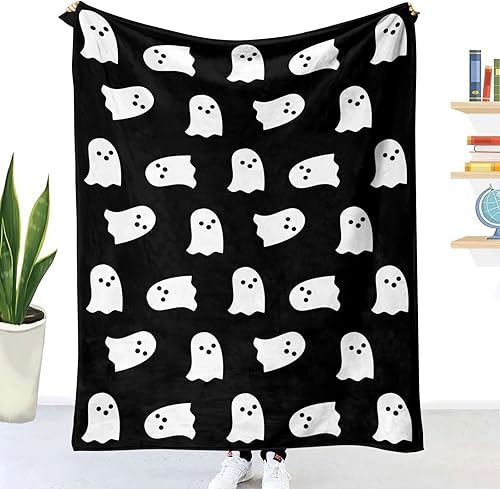 Miniatura 3 de Manta de fantasma rosa viral de Halloween, manta de fantasma, magdalenas y cachemira, bonita manta de fantasma, manta de fantasma rosa y blanco,