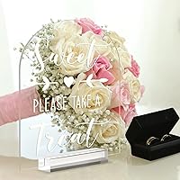 Vista 6 de 8x10 Inch Arch Acrylic Sign with Stand-6 Pack Clear Arched Sheets with Stand, DIY Arch Acrylic Sign Blank for Wedding Drink Bar Signs