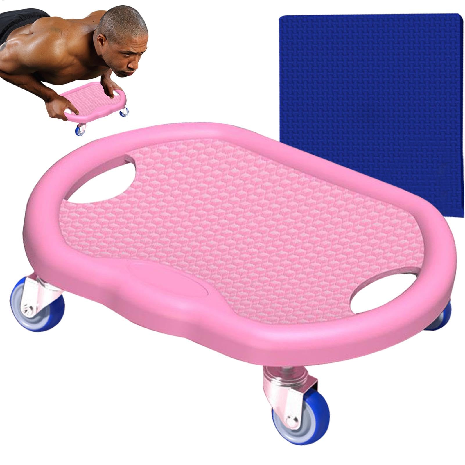 Planche à roulettes d'exercice de musculation abdominale et gainage - 8