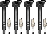 Vista 19 de ECCPP UF765 4 bobinas de encendido con 4 bujías de iridio A4 Q5 2014-2020 l4 2.0L 1.8L UF765