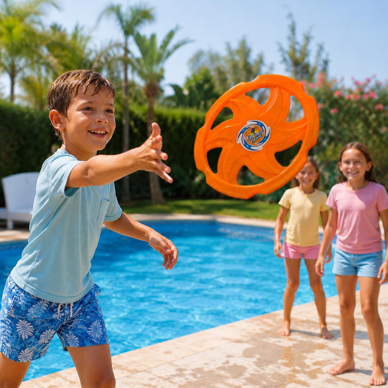 Disco Volante Giocattolo per Cani Bambini 23 cm Gioco Spiaggia Parco Giardino