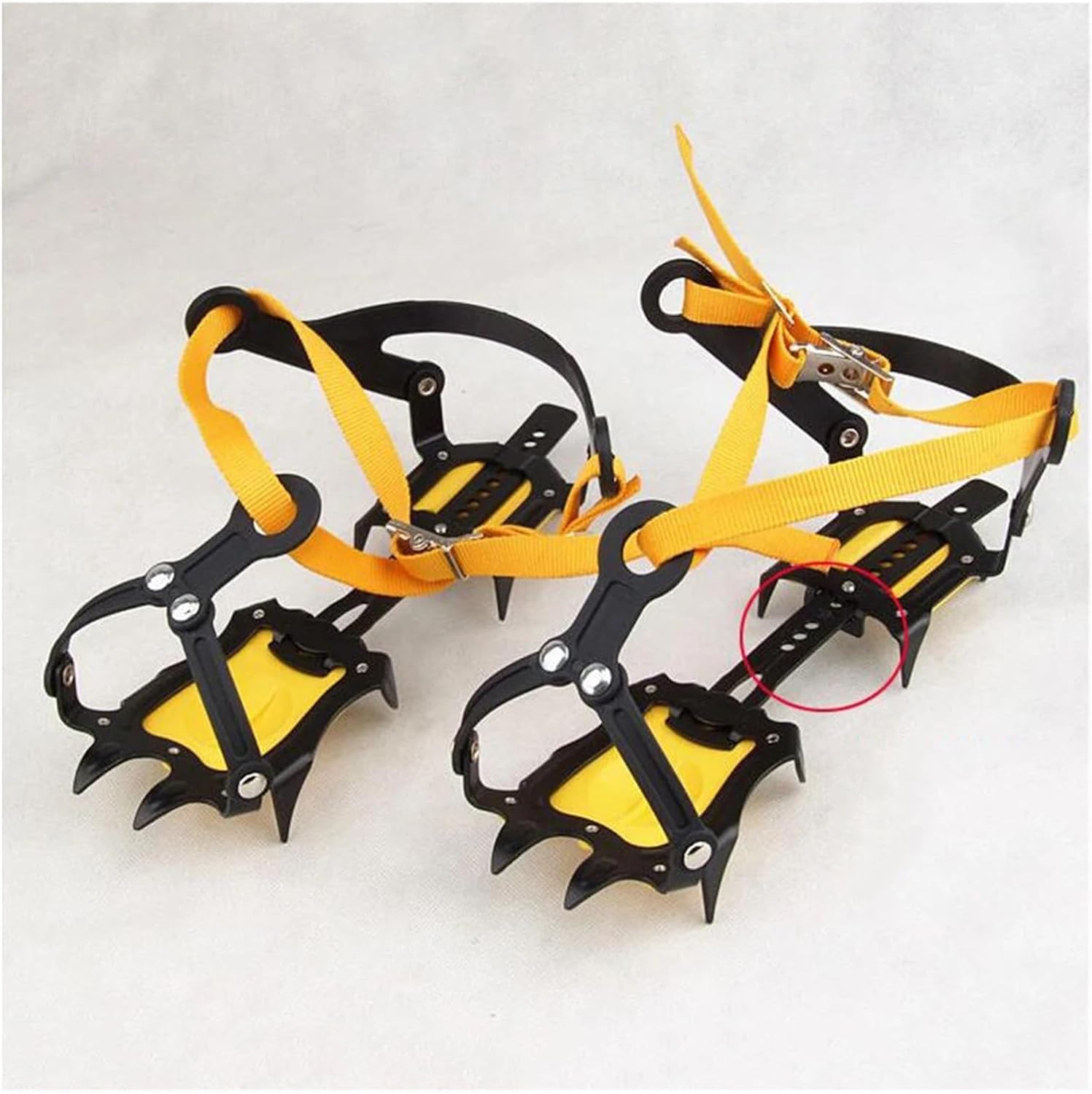 Non-Slip Crampon Shoe Covers Crampons Climbing Anti-Slip Ice Gripper Lace-up 10 Toothed