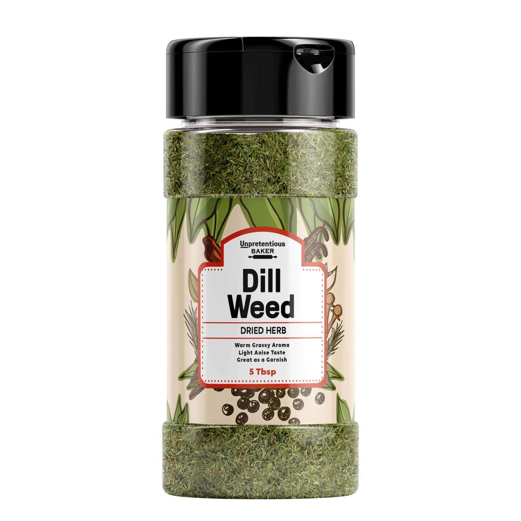 Unpretentious Dill Weed, 5 Tbsp, Light Anise Taste, Garnish