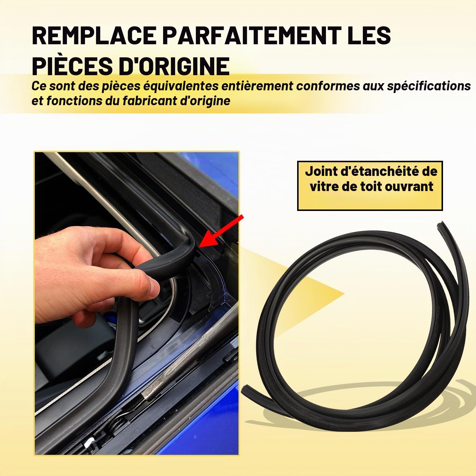 Bandes D'éTanchéIté Joint Toit Ouvrant 8D0877297 Pour A4 Seat Altea Leon Toledo Volkswagen Golf Passat Caoutchouc éTanche