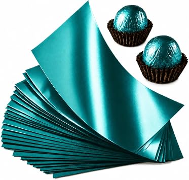 Teal Green Confectionery Foil Wrappers 125, 3x3 inch