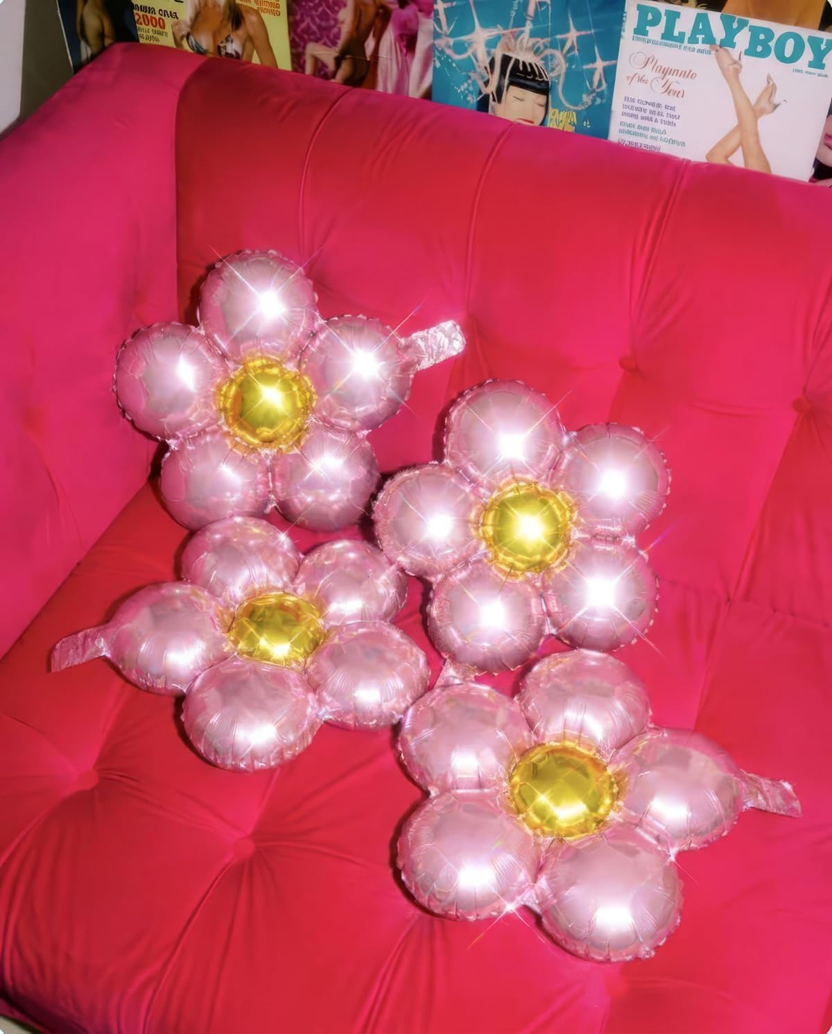xo, Fetti Light Pink Flower Balloon Set - 4 pc | Groovy Birthday Decorations, Bachelorette, 70s Party Decorations, Baby Shower, Wedding, Photo Booth