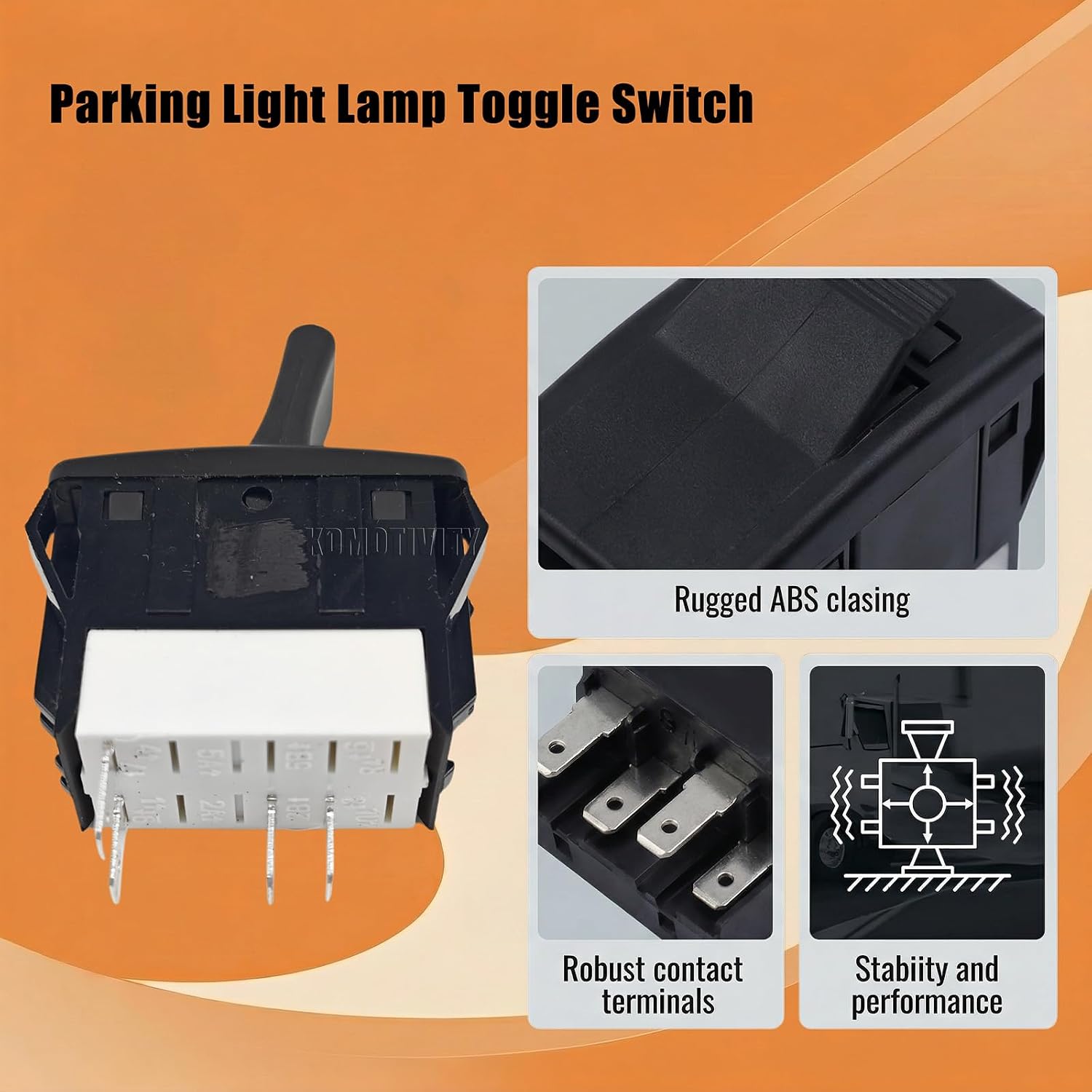 P27-1040-02 Parking Light Lamp Toggle Switch P27104002 Fits for Peterbilt Paccar Kenworth 4 Pins