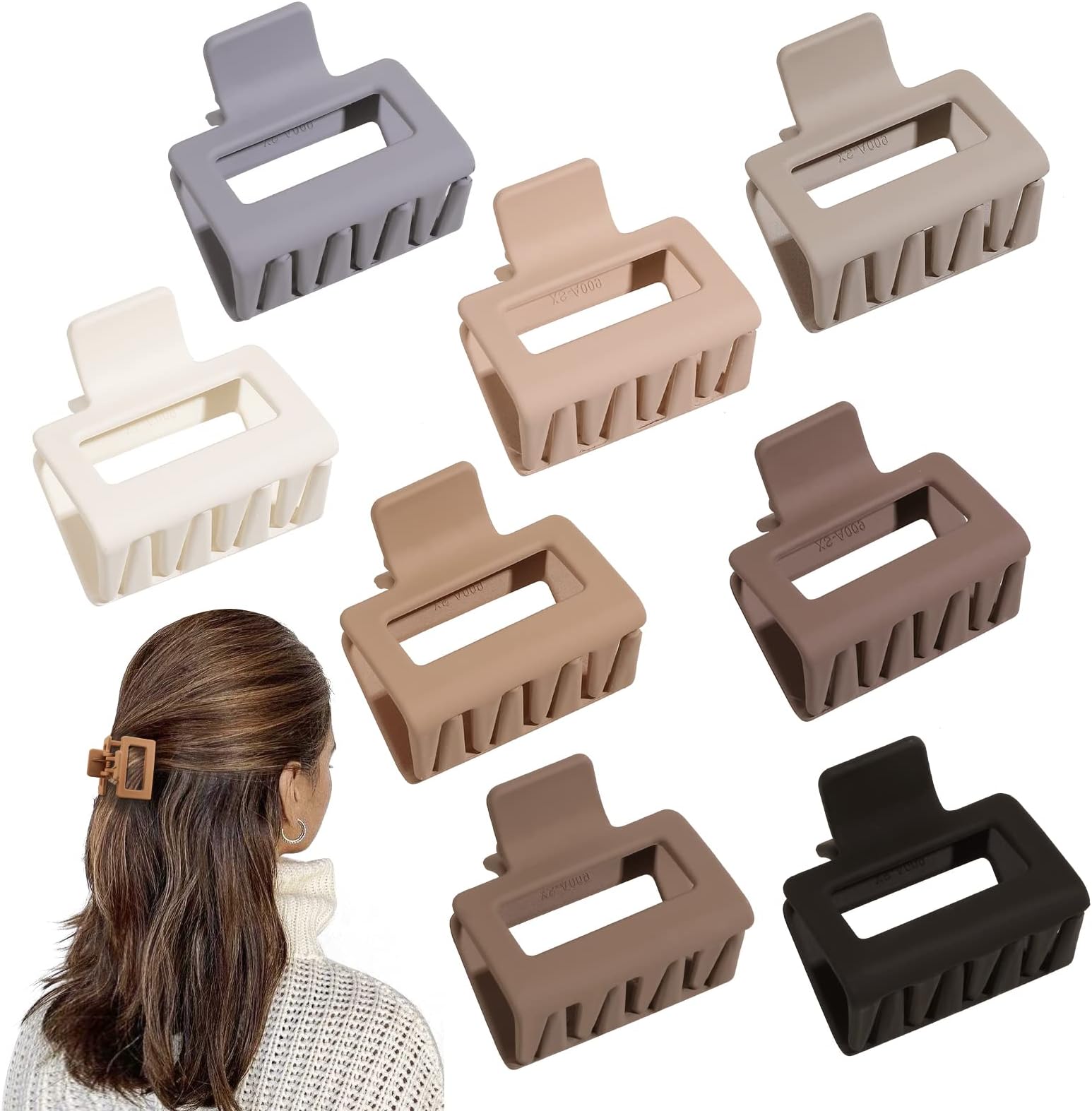 Small Hair Claw Clips for Thin Hair,Mini Cute Square Hair