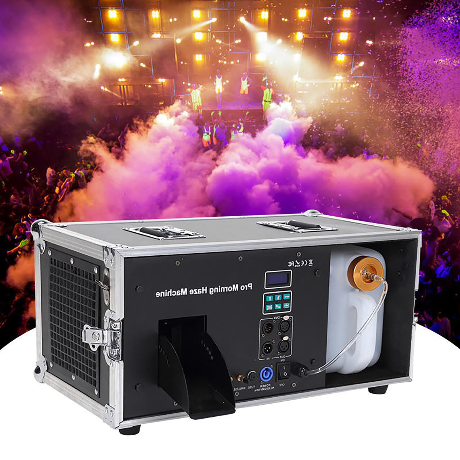 FHRKA 1200W Morning Mist Haze Fog Machine, with DMX Control 512 Smoke Machine For Stage Bar DJ Equipment,Powerful Foggy Haze Generator