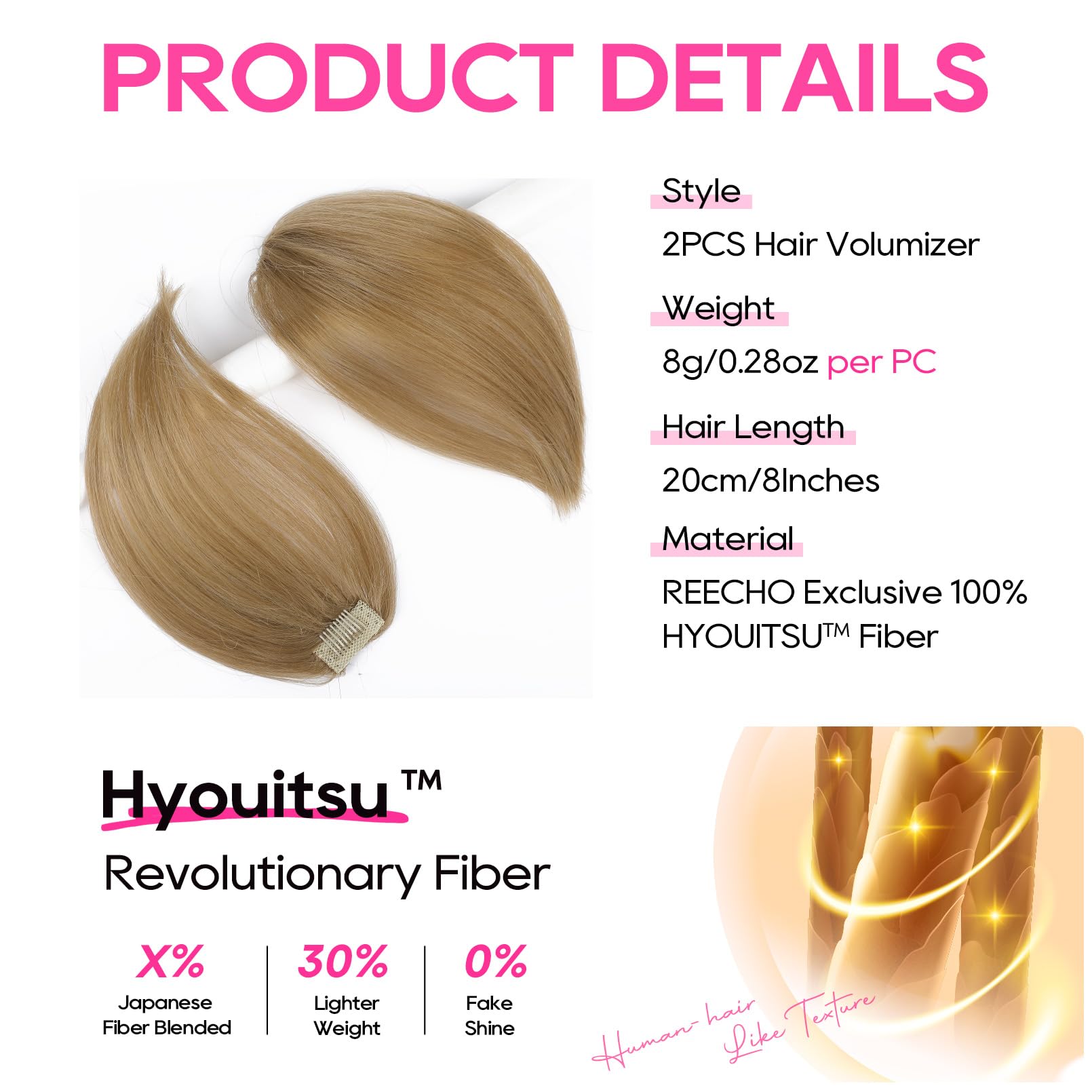 REECHO Clip in Hair Volumizer - Image 2