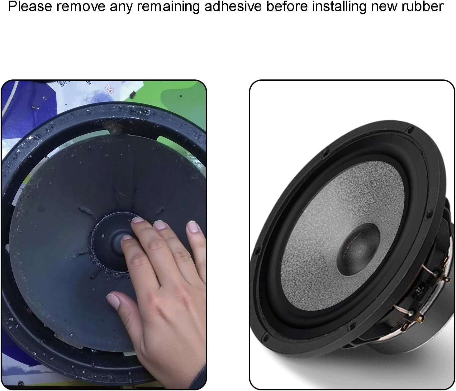 2PCS 10 Inch Rubber Ring Speaker Edge Surround Replacement Parts for HiVi Speaker Surrounds Repair or DIY Kit