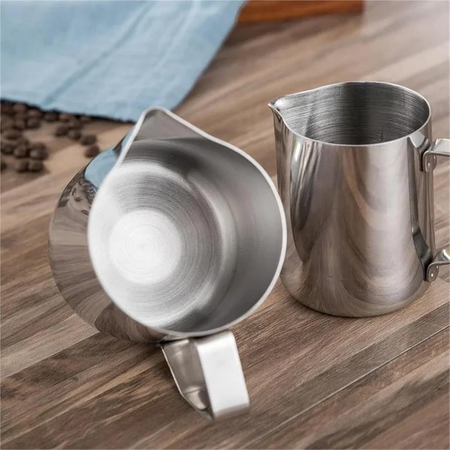 Stainless Steel Milk Frothing Pitcher 100/150/350/600ml with Measurement, Coffee Latte Art Accessory(350ML)