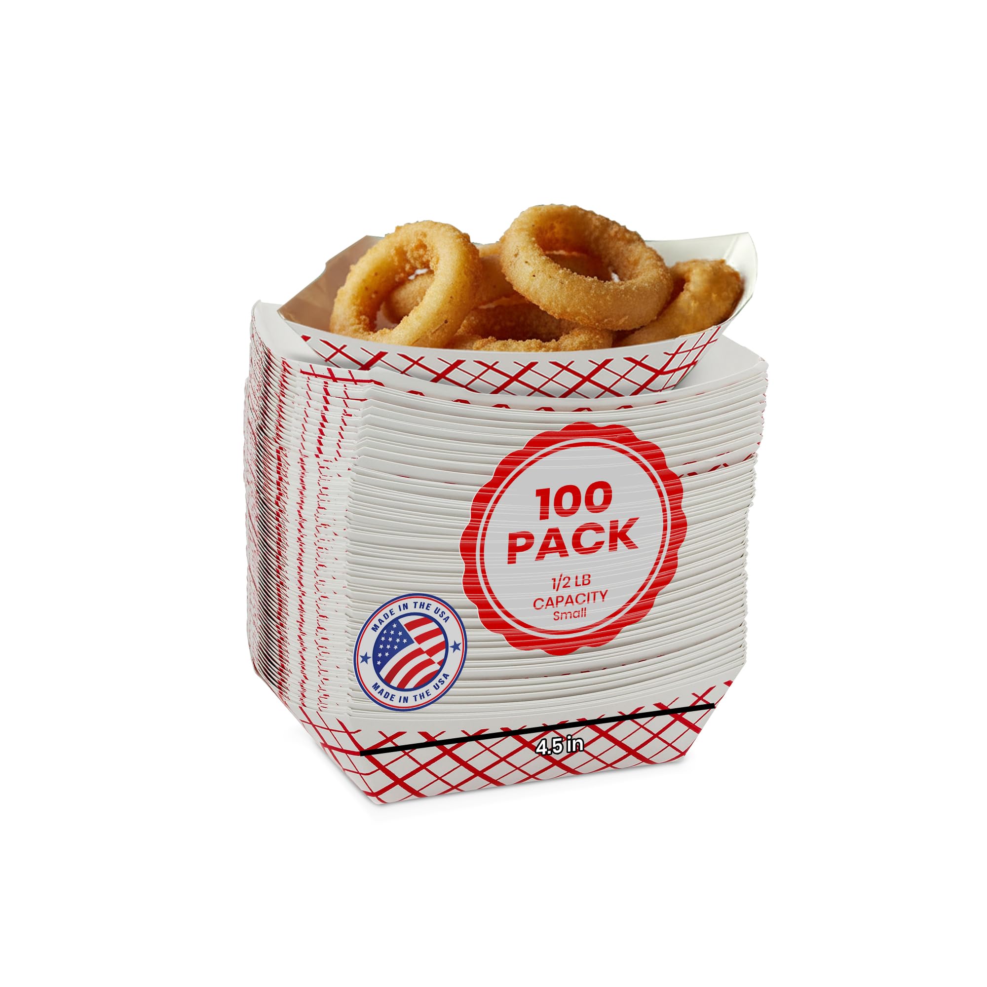 Plateaux jetables en papier écossais MT Products de 0.5 kg pour pique-nique - Lot de 100