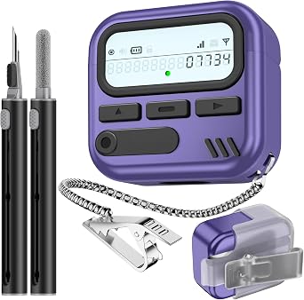 Pager Case for AirPods 4 Case Cover 2024 with Safety Lock,Purple