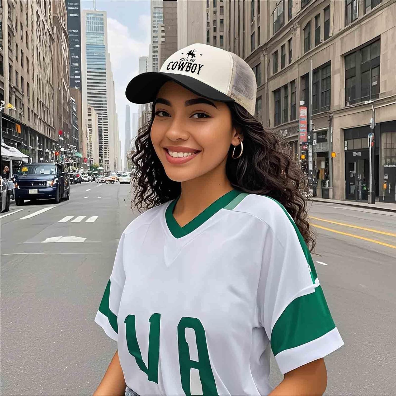 Kiss Me Cowboy Hat Funny Trucker Hats for Men Dad Hat Funny Gifts - Image 4