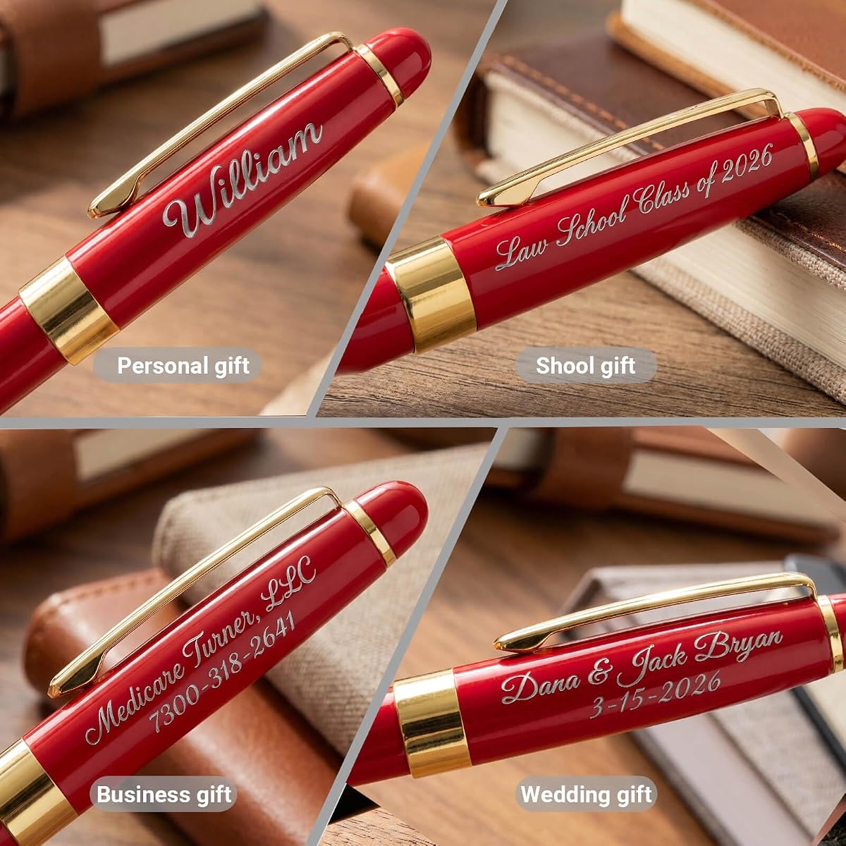 Personalized Business Ballpoint Pens - Quality Pens Metal Body no plastic view 3