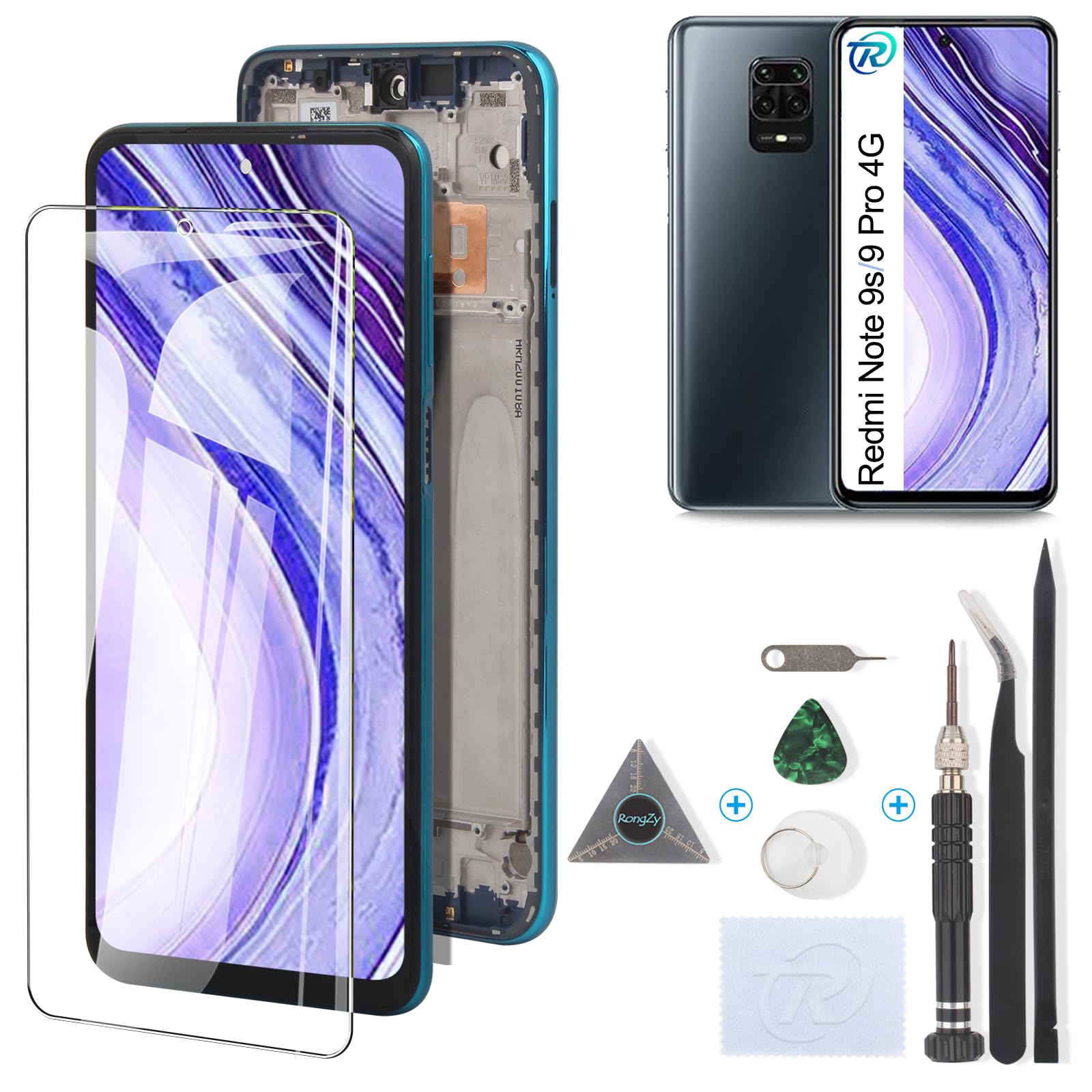Xiaomi Redmi Note 9S / Note 9 Pro écran de remplacement noir