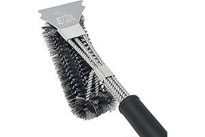 ELK Grill Brush and Scraper BBQ Brush Set, 17" Stainless Steel Woven...
