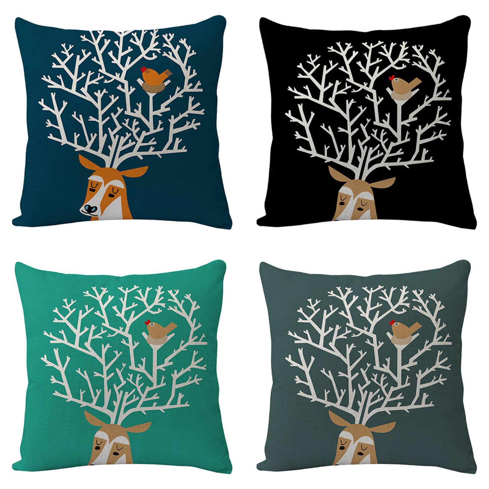 Taie d'oreiller pour canapé en lin 70x70cm lot de 4 pour raviver un mobilier usé facilement