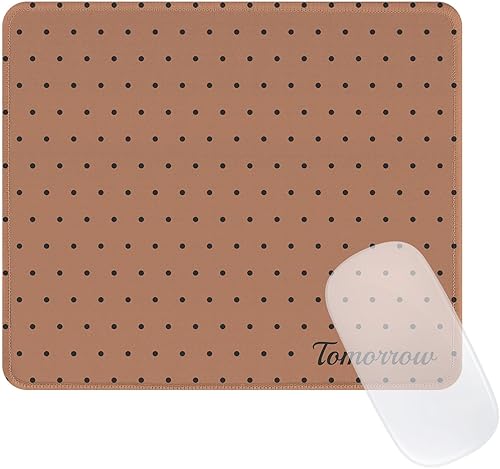 Miniatura 31 de Bonita alfombrilla de ratón rosa, alfombrilla de ratón con patrón retro a cuadros, diseño de alfombrilla de ratón cuadriculada impermeable estética