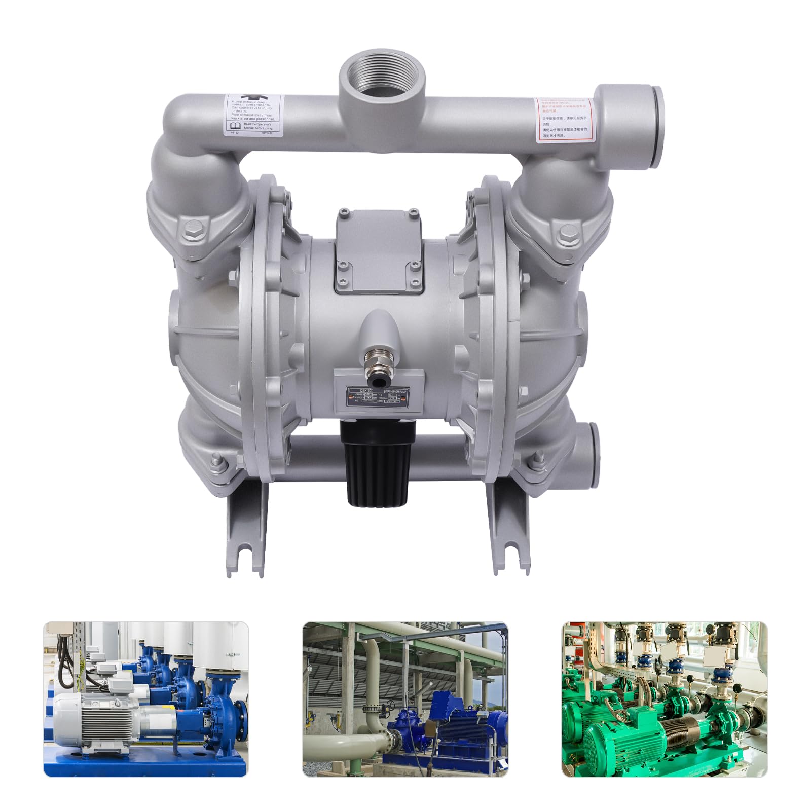 Pompa a membrana ad aria QBK-40L aria a doppia membrana pompa pneumatica chimica per acqua e fluidi petroliferi a bassa viscosità
