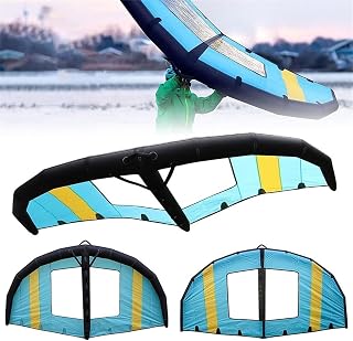 Handgehaltener Aufblasbarer Windsurf-Wing – Mobiles Windsurfen Und Kitesurfen,Foil Kite & Wingfoil Segel Aufblasbares Hydrofoil-ZubehöR FüR Wassersport, Kiteboarding & Wellenreiten