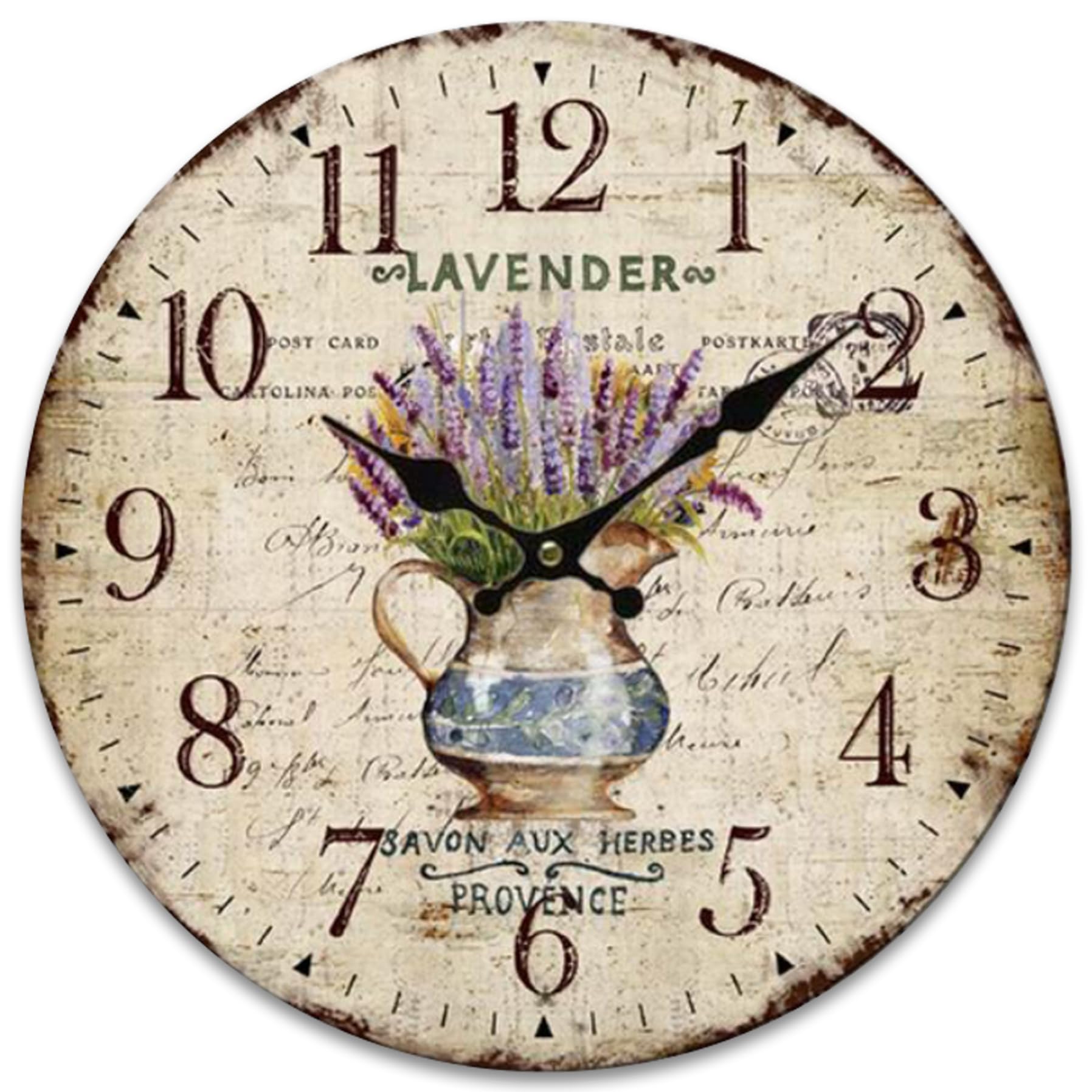Horloge Murale Vintage Silencieuse de 12 Pouces anti Tic-Tac pour Bureau