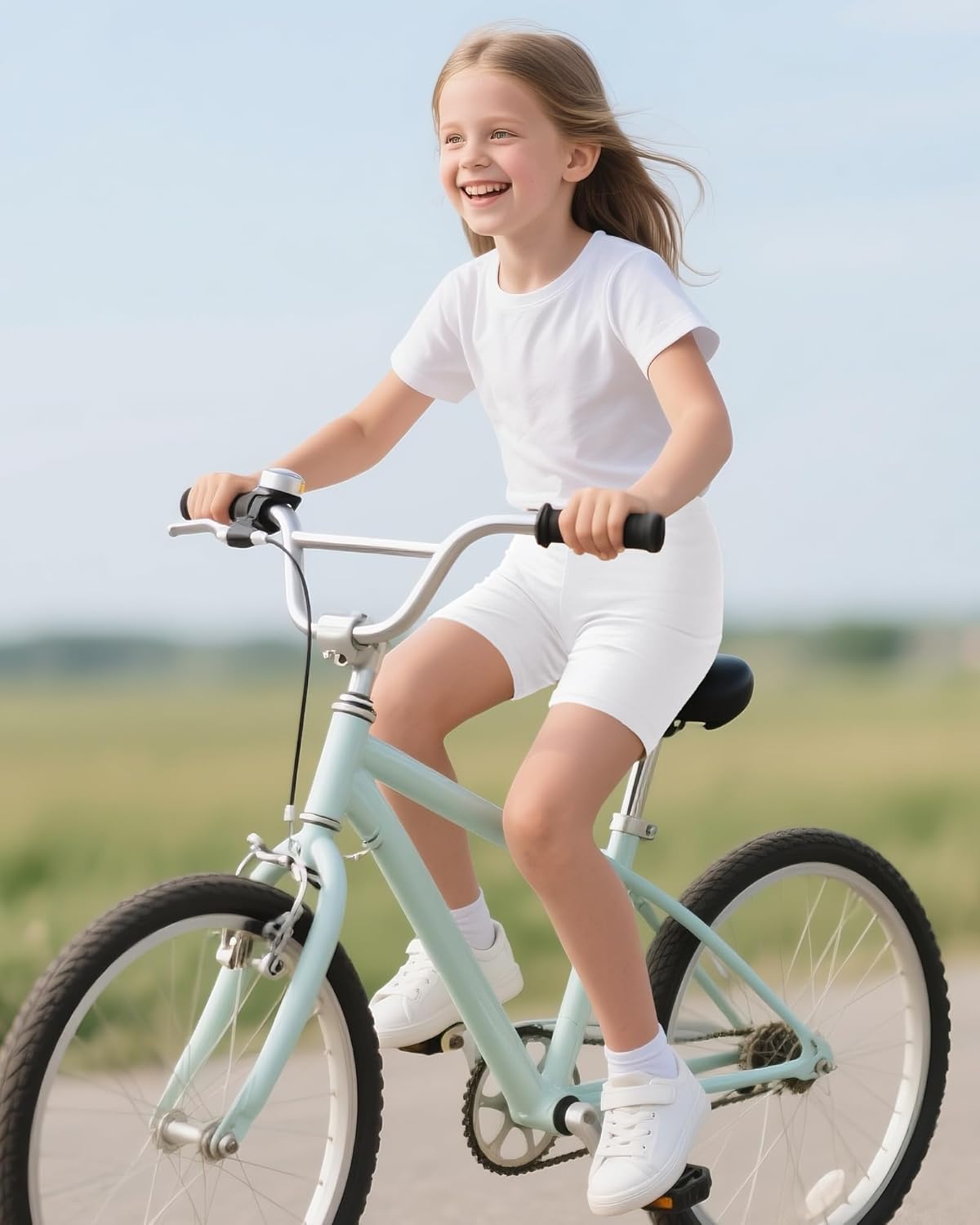 HASMES 3 Pack Girls Bike Shorts Kids Cartwheel Biker Cotton Under Dress Shorts for Dance Running - Image 3