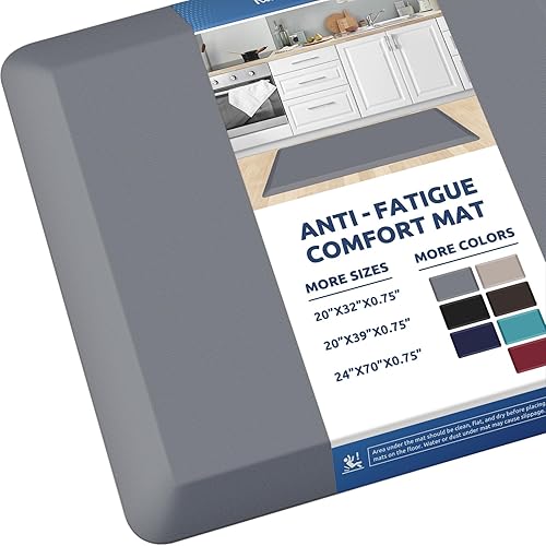 Miniatura 211 de KitchenClouds - Tapete antifatiga acolchado para cocina, impermeable, antideslizante, cómodo, para escritorio de pie, fregadero y oficina, 17.3 x 39