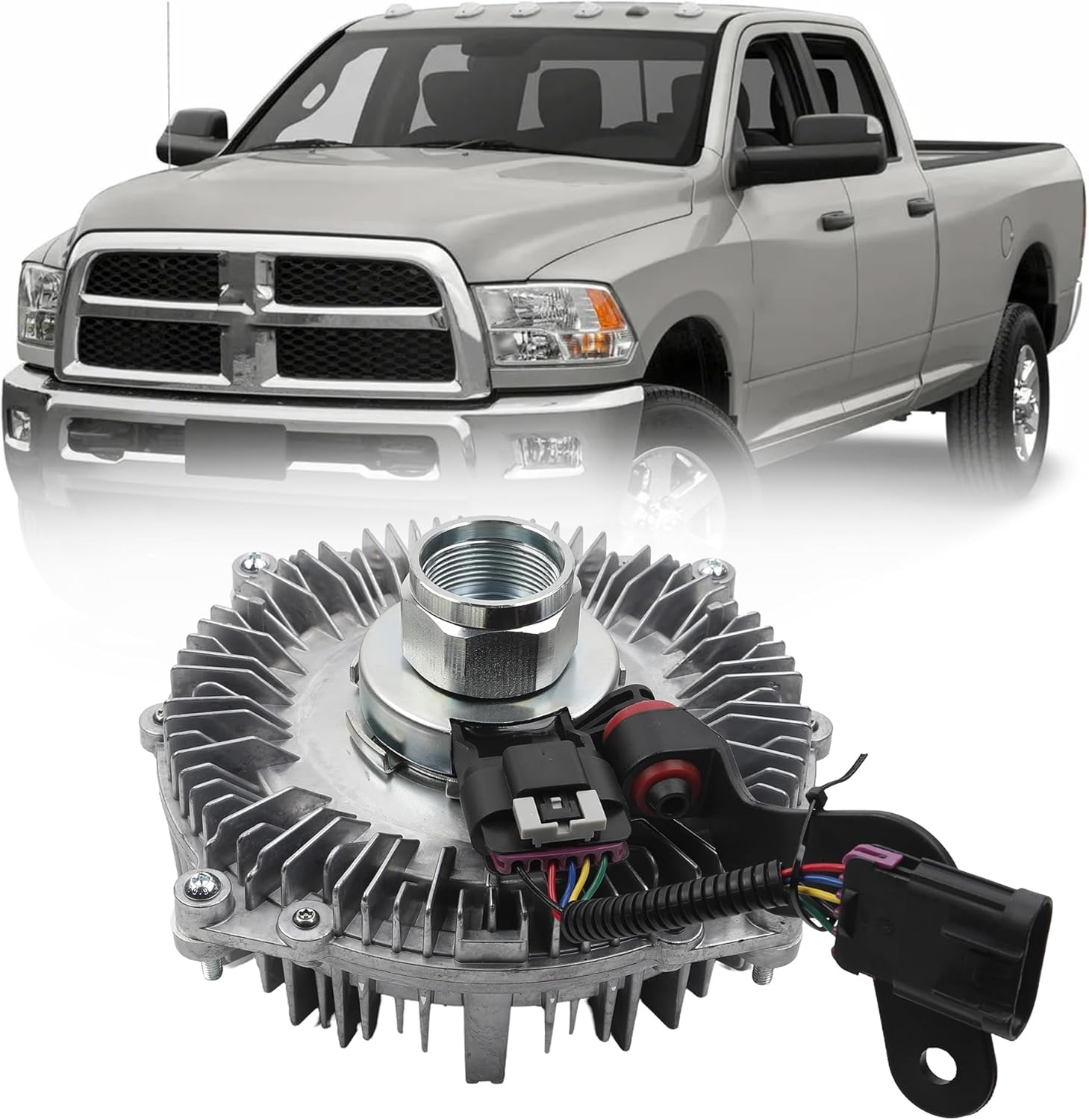 Dasbecan Engine Radiator Cooling Fan Clutch 622-012 Compatible with Cummins Diesel 6.7L L6 Dodge Ram 2500 3500 4000 4500 5500 2013-2018 Replaces# 52014729AC 52014729AA 52014729AB