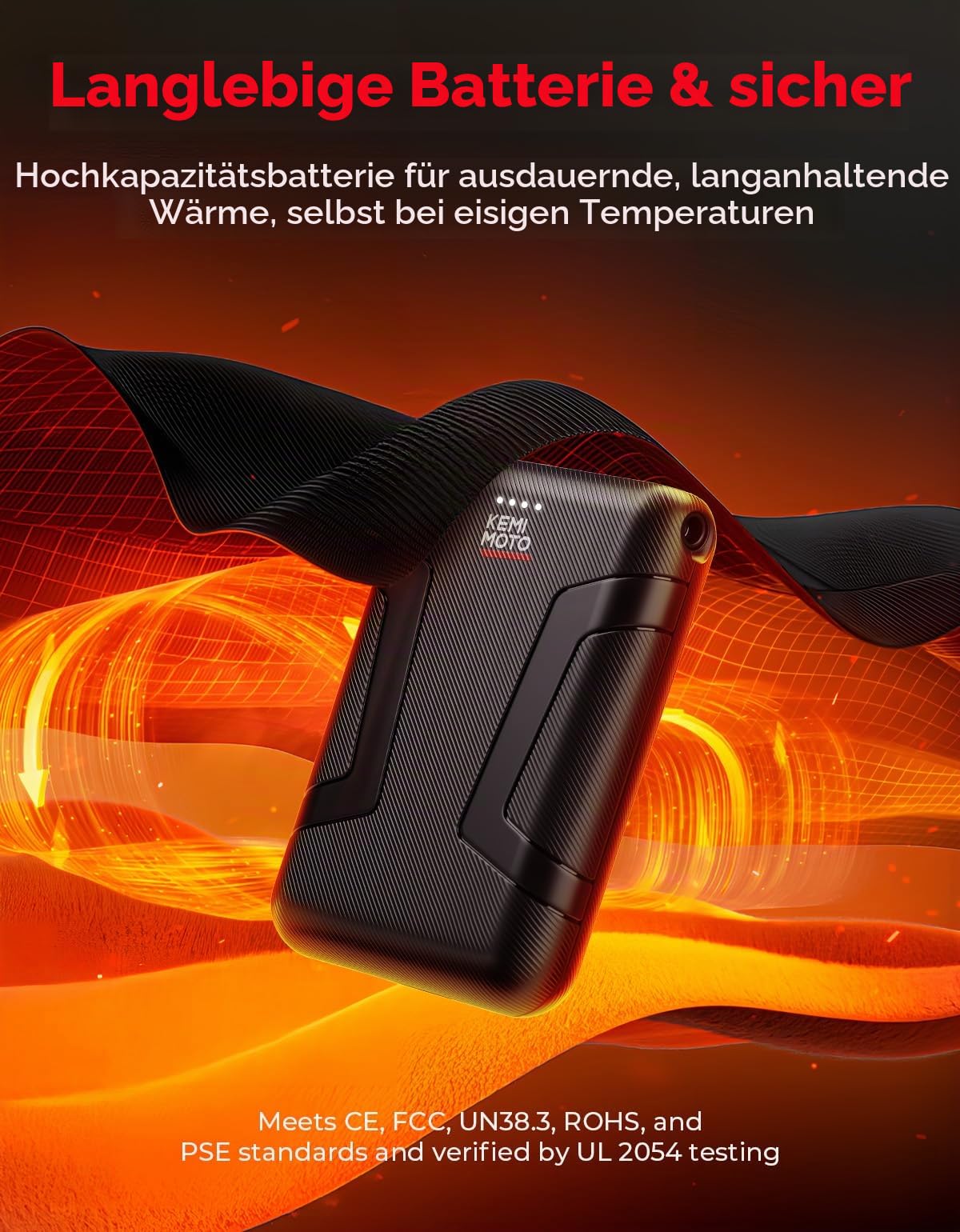 KEMIMOTO Beheizbare Handschuhe mit 2500mAh Akku, Elektrisch Winter Thermohandschuhe Herren und Damen für -10°C~ -5°C, Beheizte Winter Angelhandschuhe für Skifahren, Wandern