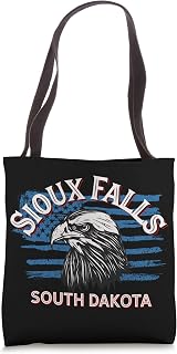 Retro Eagle USA Flag South Dakota - Vintage Sioux Falls Tote Bag