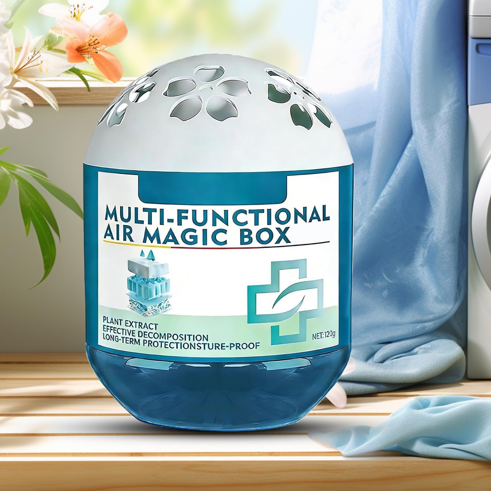 Boîte Absorbante Anti-Poussière et Anti-Odeurs - 120g Désodorisant de Bureau | Éliminateur Automatique d'Odeurs et Aspirateur de Poussière,Pour Maison Cuisine Zone Animaux Chambre Salon