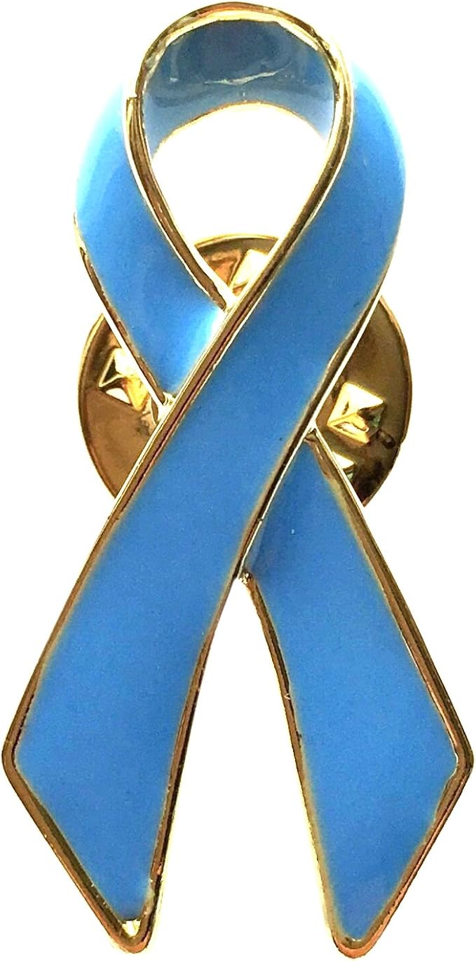 EyeWearStraps NEW Light Blue Ribbon Awareness Brooch Lapel Pin Prostate