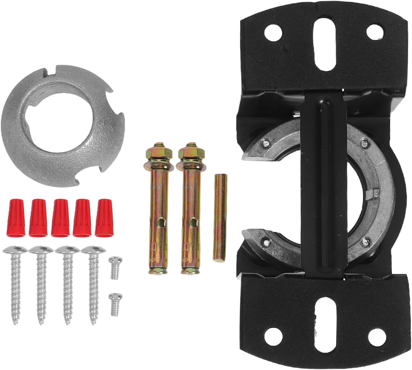 1 Set Universal Ceiling Fan Mounting Bracket Kit With Heavy-duty Iron Support - Sloped Ceiling Adapter Hanging Accessories For Indoor Outdoor Fans Installation