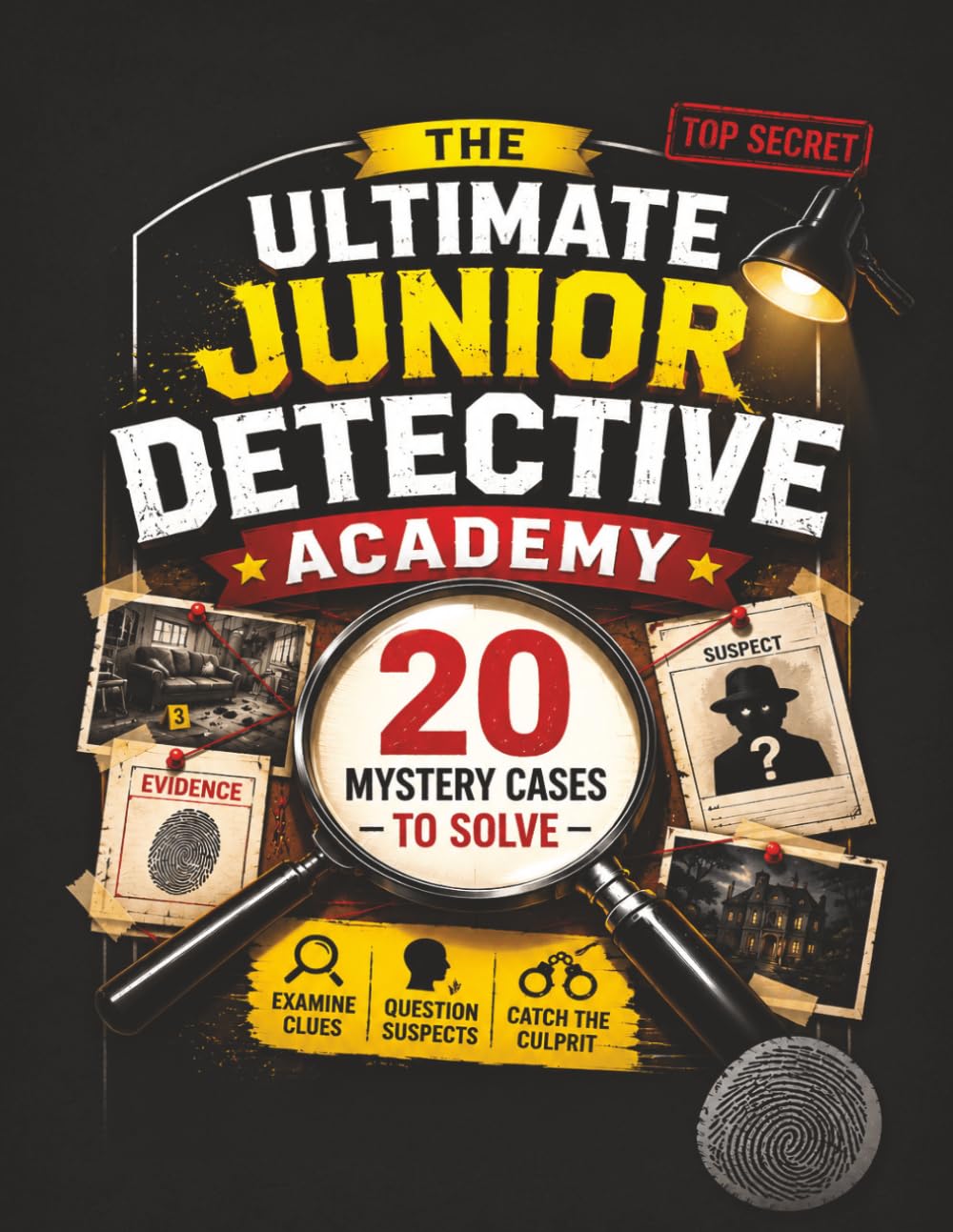 The Ultimate Junior Detective Academy: 20 Mystery Cases to Solve for Ages 8–12 | Examine Clues, Analyze Evidence, Question Suspects, and Catch the Culprit