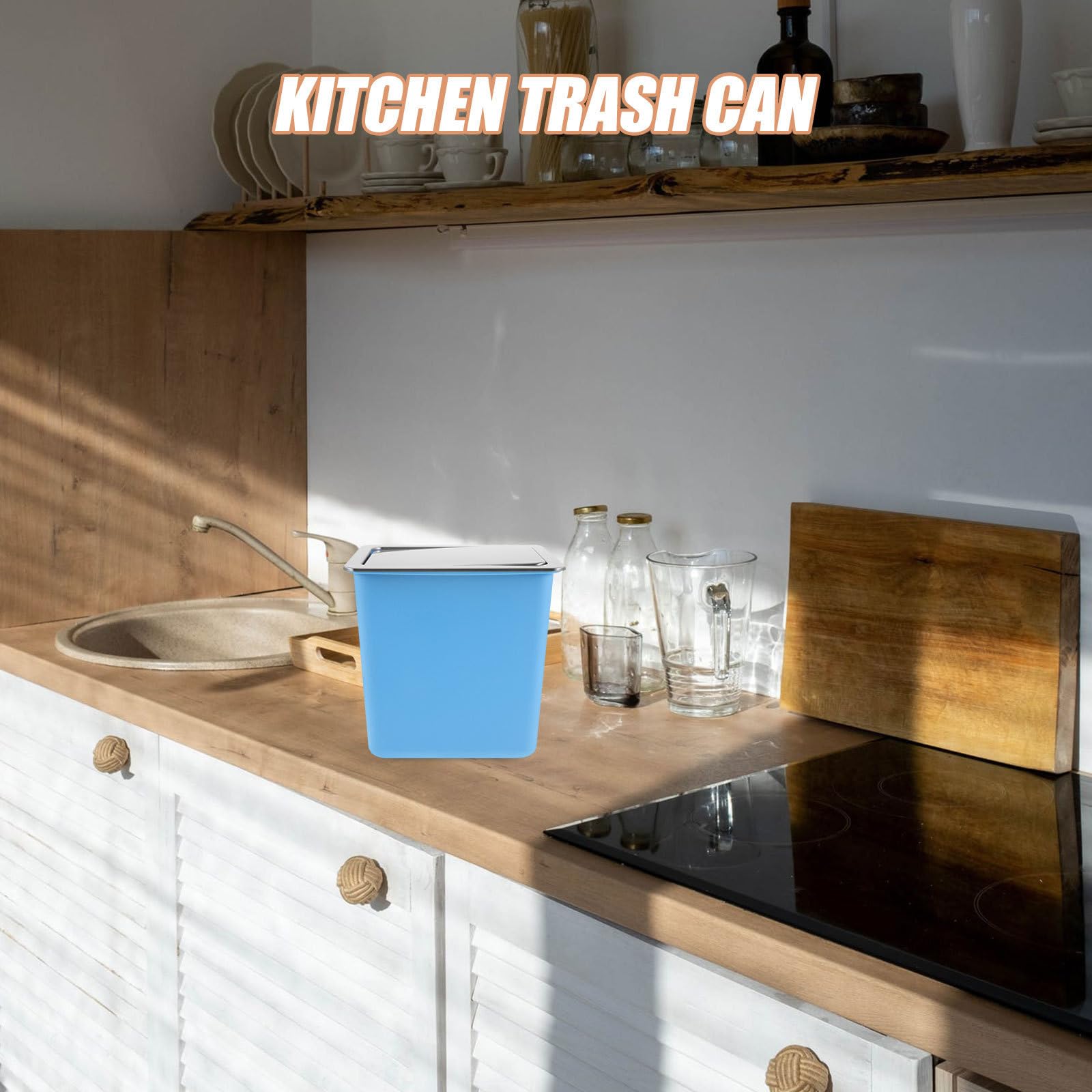 Toddmomy Cubo de Basura para Cocina con Tapa Oscilante de Acero Inoxidable y Diseño Compacto, Adecuado para Restaurantes y Hoteles, con Sistema Fácil de Eliminación de Residuos