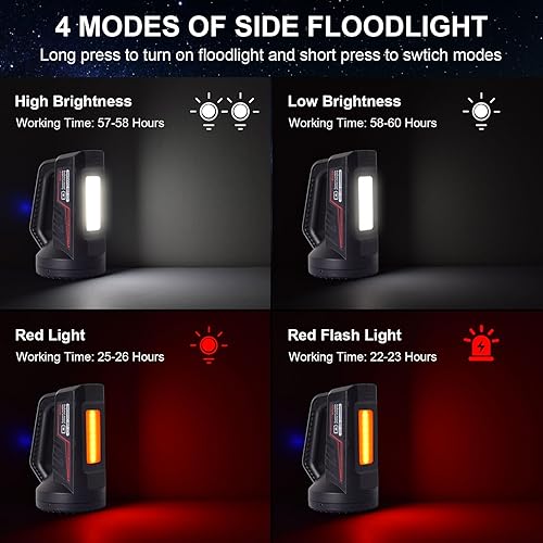 Miniatura 3 de ERAY Linternas recargables de 1000 lúmenes, 3600 mAh luces de campamento y linternas alimentadas por batería, proyector portátil de mano reflector,