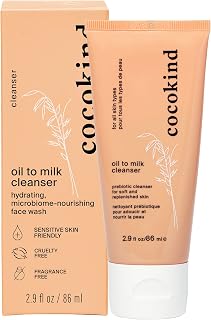 Cocokind Oil to Milk Face Wash, Oil Based Cleanser and Oil Makeup Remover - Cleansing Oil, Cleansing Milk and Cream Cleanser for Face