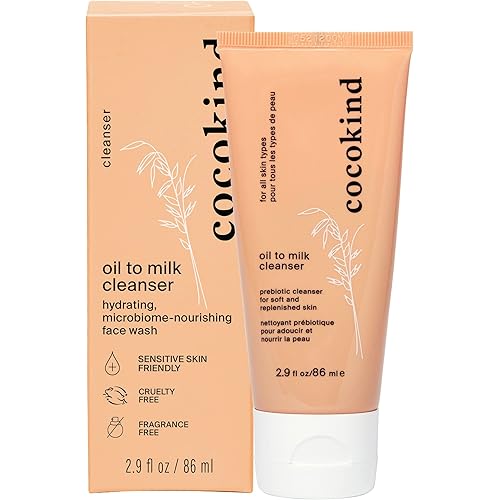 Cocokind Oil to Milk Face Wash, Oil Based Cleanser and Oil Makeup Remover - Cleansing Oil, Cleansing Milk and Cream Cleanser for Face