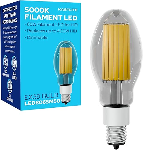 Miniatura 22 de KastLite Bombilla LED Edison estilo filamento vintage Retrofit Diseño eficiente de luz LED-8062M50 Regulable 32W 5500LM 5000K Luz diurna 175W