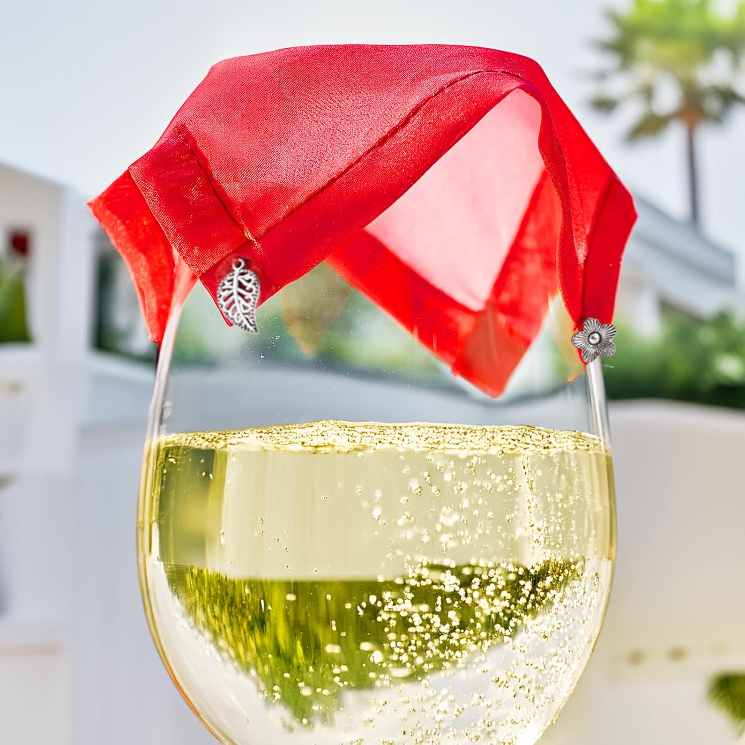Wine Glass Covers to Keep Bugs Out,Weighted Outdoor Wine Glass Covers,Set of 4,Multicolor Set,Breathable,Reusable Drink Tops,for Picnics and Outdoor Dinners image 4