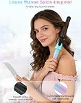 1 Inch Ceramic Curling Iron for Short Hair & Medium Hair, Hair Curler with Temp Dial 280-450°F for Defined Curls, Dual Voltage, Gradient Color