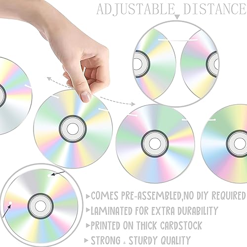 Miniatura 5 de 4 pancartas de disco de CD, decoraciones retro de los años 90, decoración de fiesta de cumpleaños de los años 90, decoración de fiesta de música