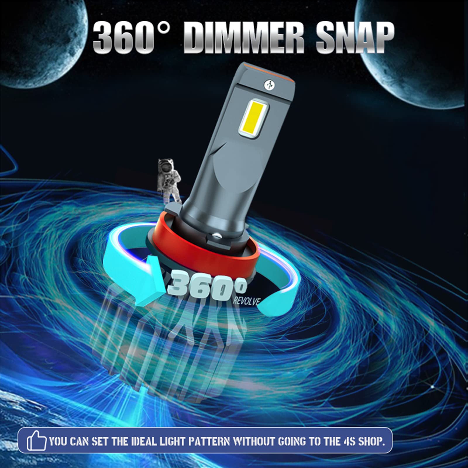 Bombillas LED Para Faros Delanteros, 100 W Por Juego, 15000 Lúmenes, Chips Superbrillantes, Kit De Conversión De Faros LED, 6000 K, Blanco Frío Con Ventilador De 12000 RPM, Paquete De 2,H1